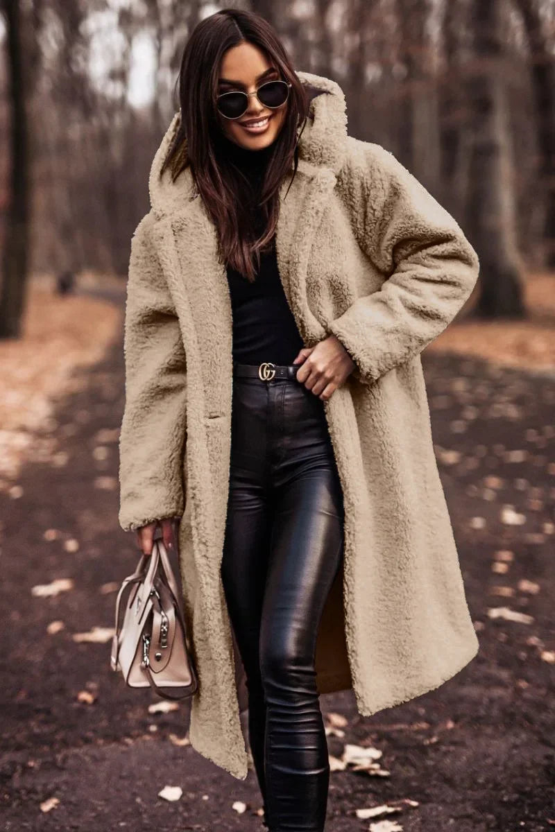 Long Hooded Winter Coat for Women | Cold Weather Outerwear Below Hip Length