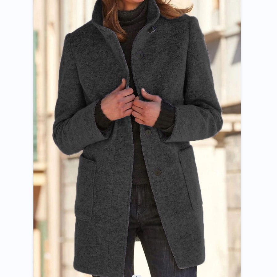 Classic Collar Straight Cut Coat for Women | Casual and Formal Outerwear