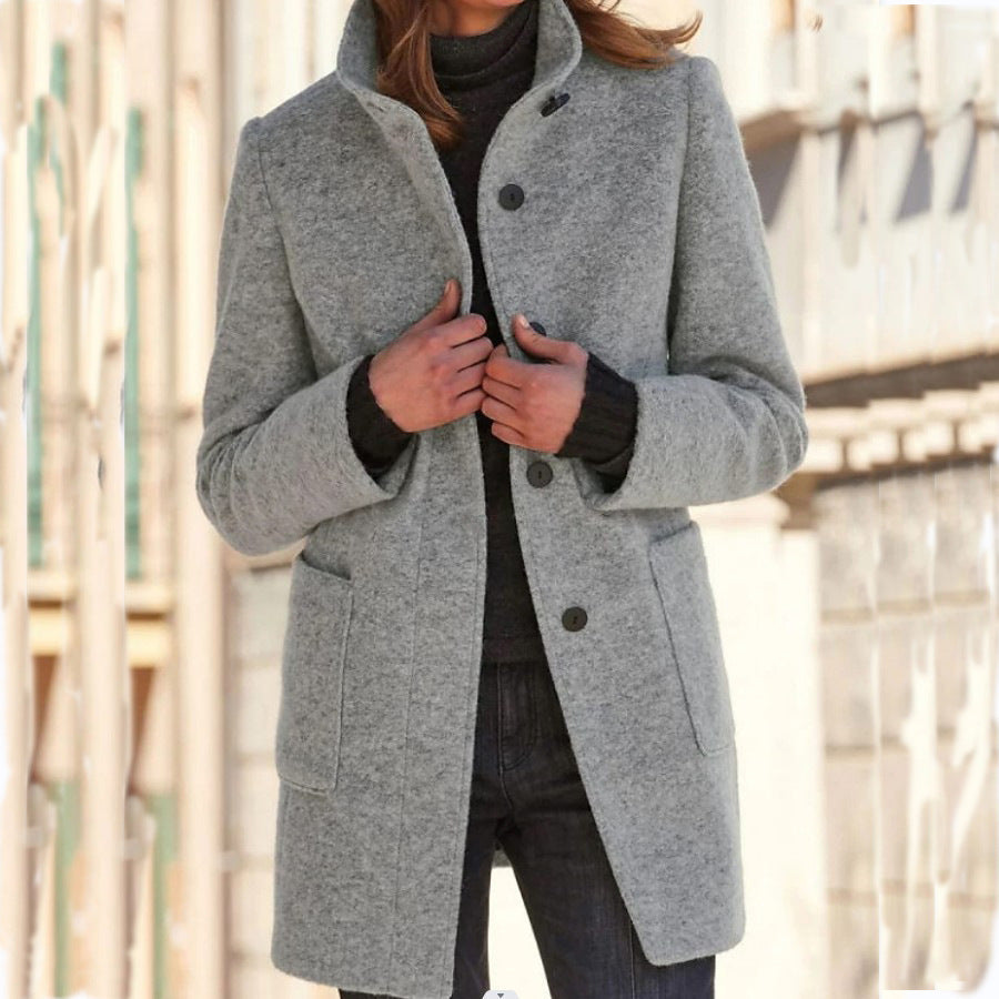 Classic Collar Straight Cut Coat for Women | Casual and Formal Outerwear