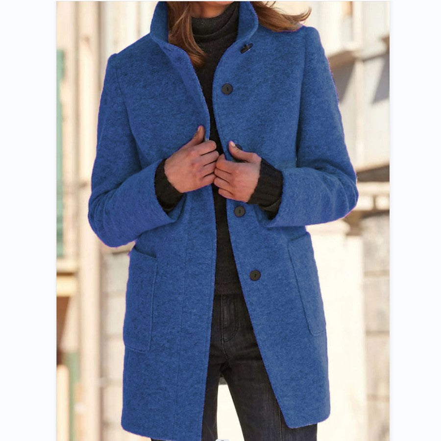 Classic Collar Straight Cut Coat for Women | Casual and Formal Outerwear