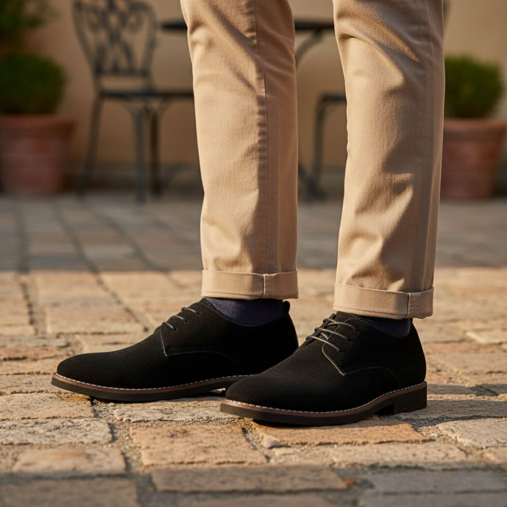Brown Suede Classic Dress Shoes for Men | Business and Formal Wear