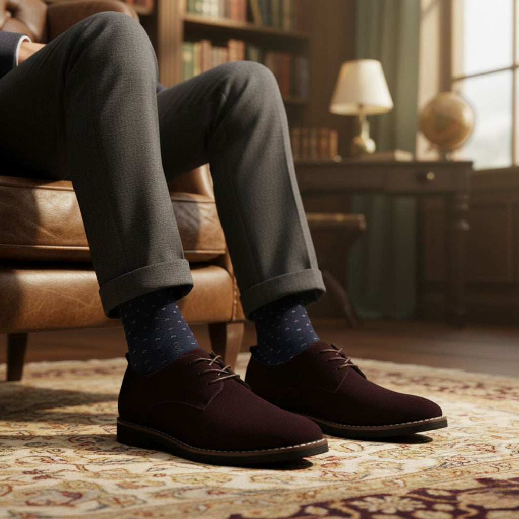 Brown Suede Classic Dress Shoes for Men | Business and Formal Wear