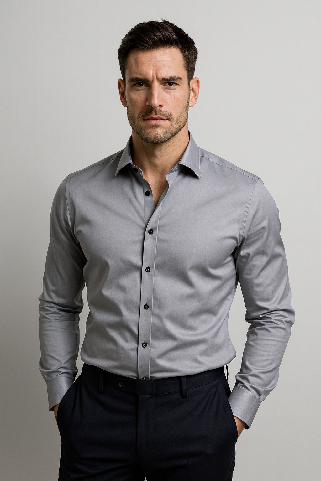 Stretch Classic Fit Dress Shirt for Men | Work and Casual Everyday Wear