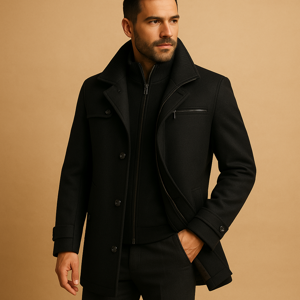 Waterproof Classic Fit Winter Jacket with Adjustable Cuffs for Men | Daily Wear