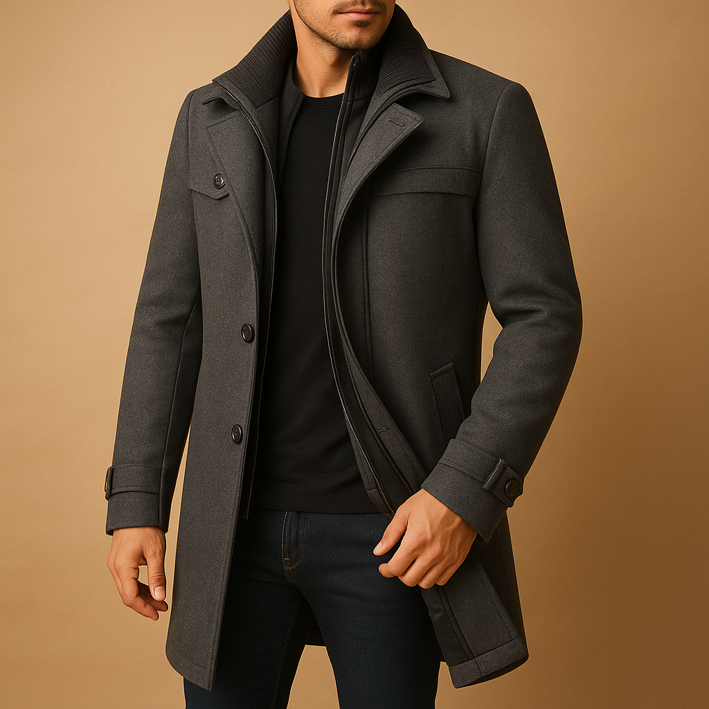 Waterproof Classic Fit Winter Jacket with Adjustable Cuffs for Men | Daily Wear
