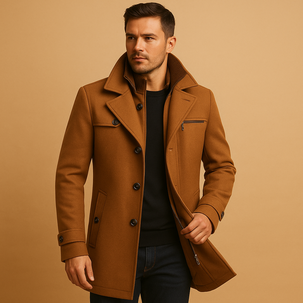 Waterproof Classic Fit Winter Jacket with Adjustable Cuffs for Men | Daily Wear