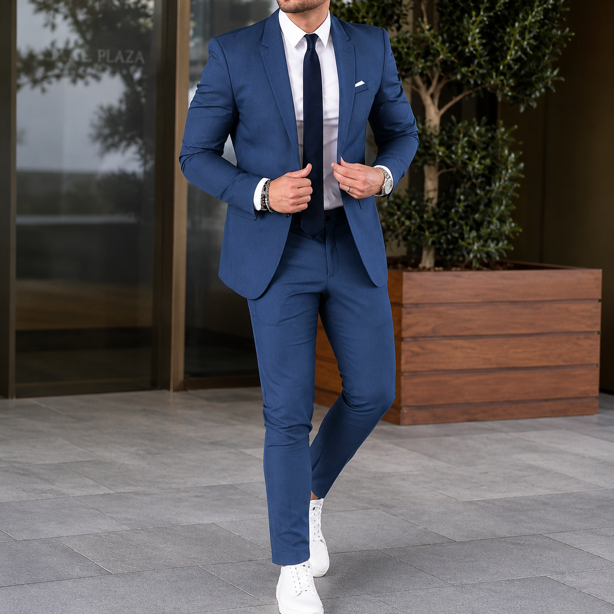 Navy Slim Fit Two-Piece Suit for Men | Formal Design