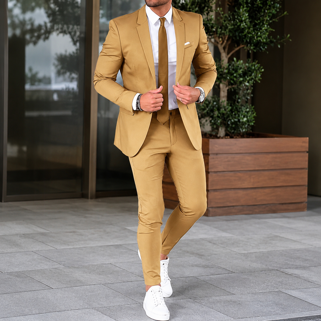 Navy Slim Fit Two-Piece Suit for Men | Formal Design