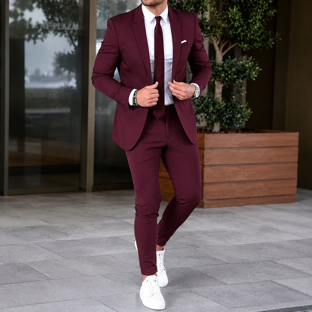 Navy Slim Fit Two-Piece Suit for Men | Formal Design