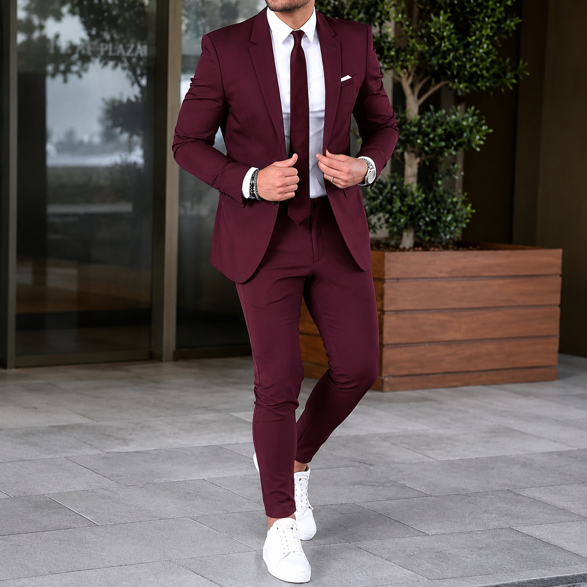 Navy Slim Fit Two-Piece Suit for Men | Formal Design