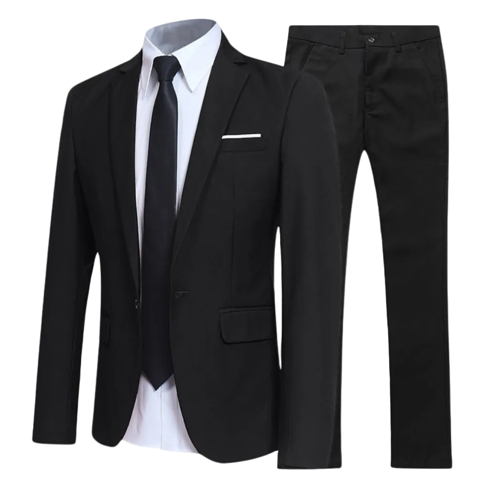 Two Piece Formal Business Suit Set for Men | Jacket and Matching Pants