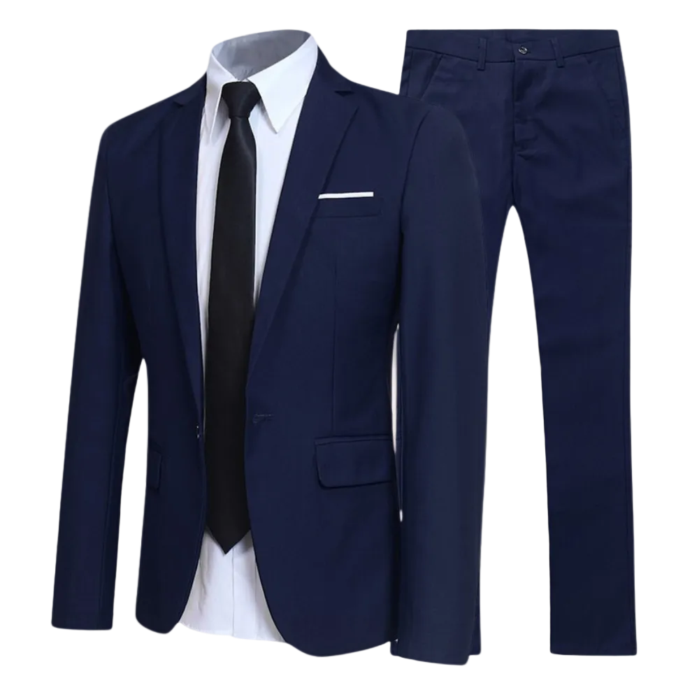 Two Piece Formal Business Suit Set for Men | Jacket and Matching Pants