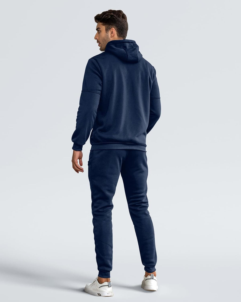 Black Zip Up Hoodie and Jogger Sweatpants Set for Men | Casual Loungewear