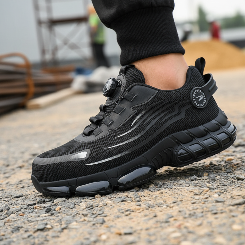 Reinforced Toe Laced Work Boots for Men | Durable Protective Safety Footwear