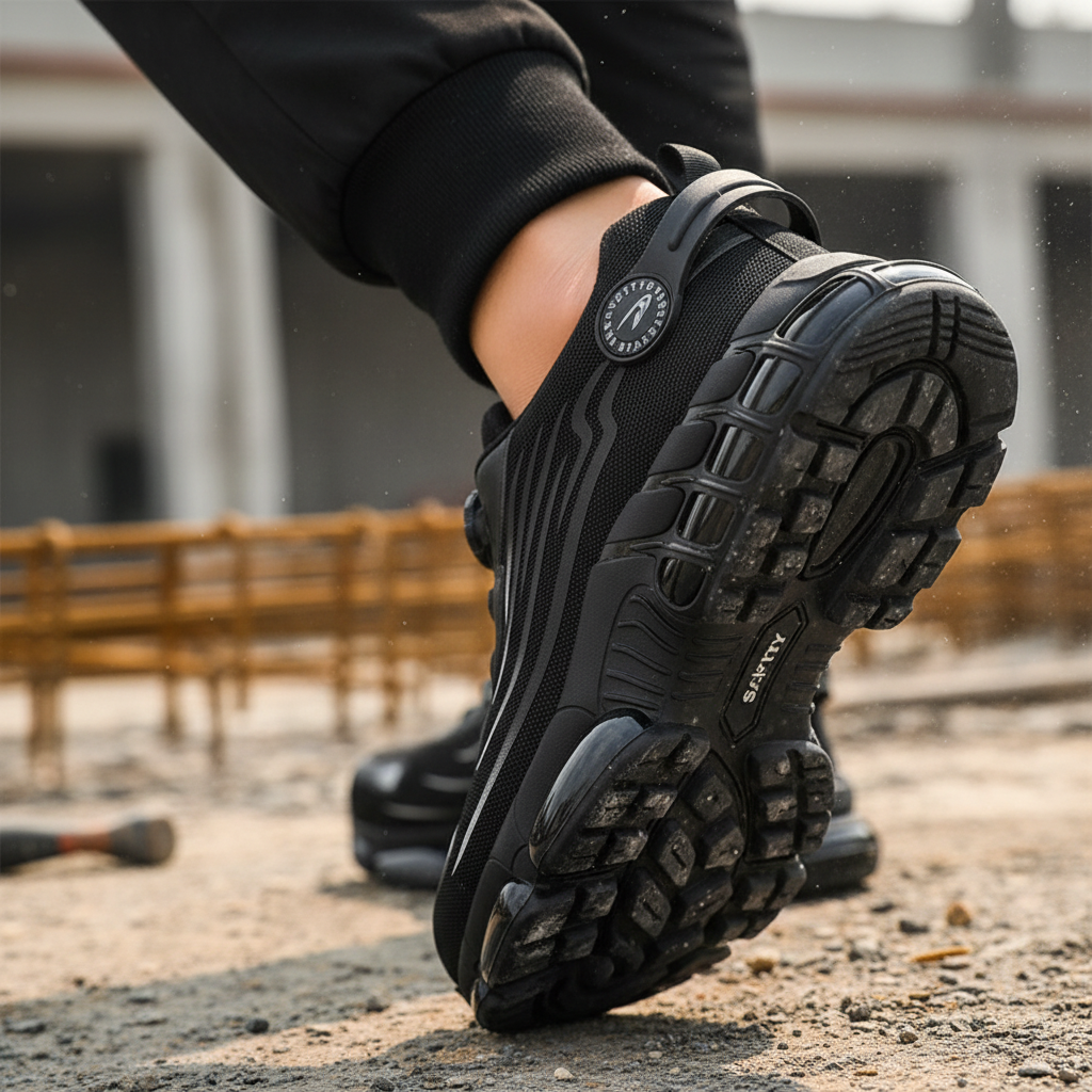 Reinforced Toe Laced Work Boots for Men | Durable Protective Safety Footwear