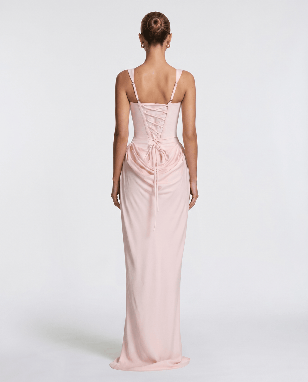 Draped Corset Maxi Dress for Women | Sleeveless Evening Occasion Style