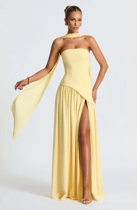 Long Flared Fitted Maxi Evening Dress for Women | Valentine Events Gala