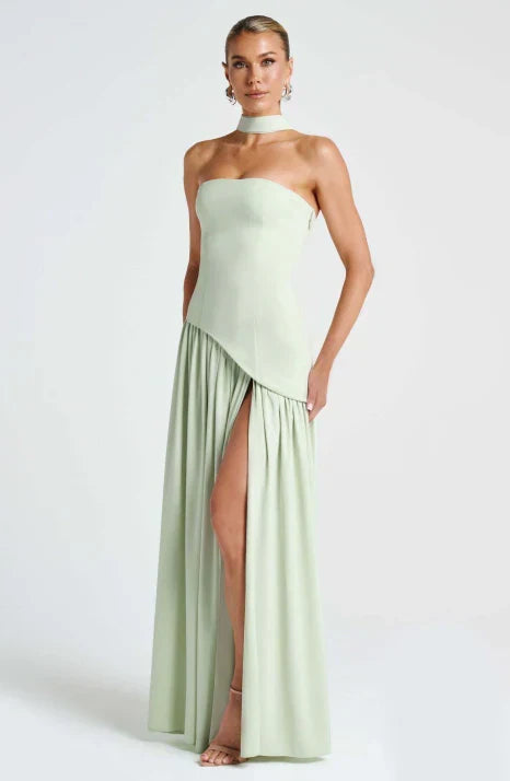 Long Flared Fitted Maxi Evening Dress for Women | Valentine Events Gala