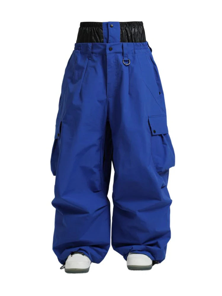 Baggy Cargo Snowboard Pants with Adjustable Waist for Men | Winter Sports