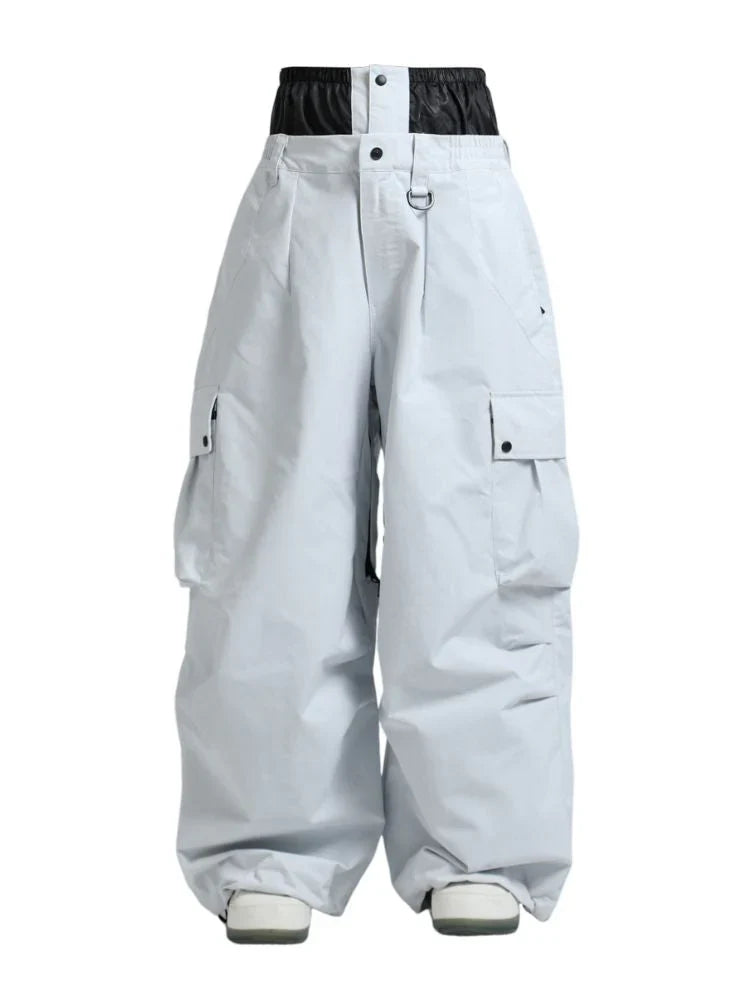Baggy Cargo Snowboard Pants with Adjustable Waist for Men | Winter Sports