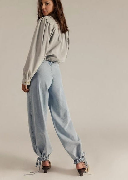 Lightweight Wide Leg Pleated Palazzo Pants with Double Pockets for Women