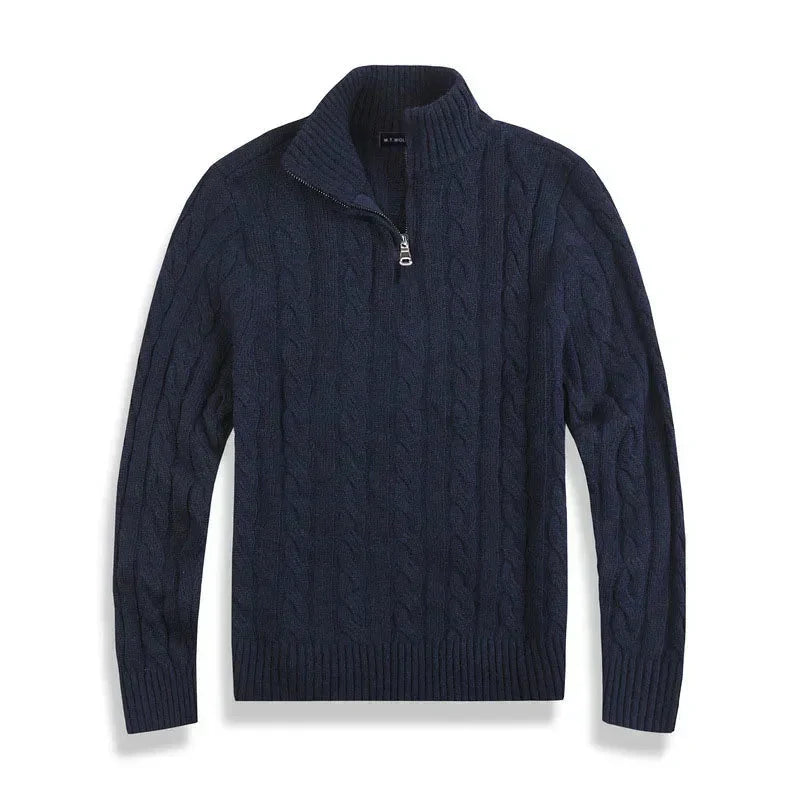 Men's Sweater | Half-Zip Sweater with High Collar at the Neckline
