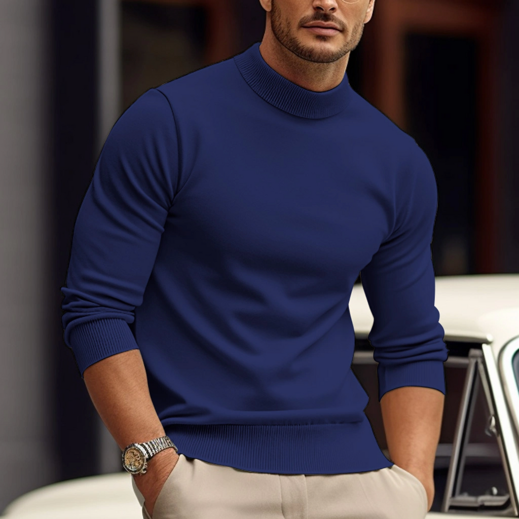 Men's Sweater | Turtleneck Fitted Cut Long Sleeve Design