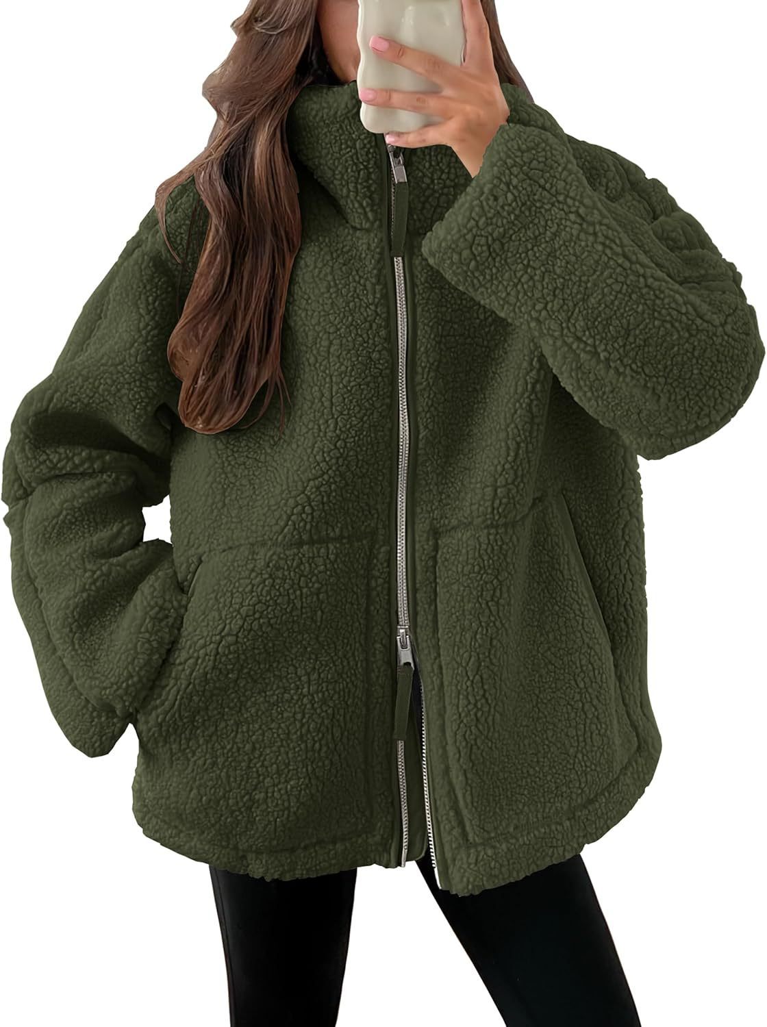 Women's Coat | Loose Fit with Zipper Closure Winter Clothing