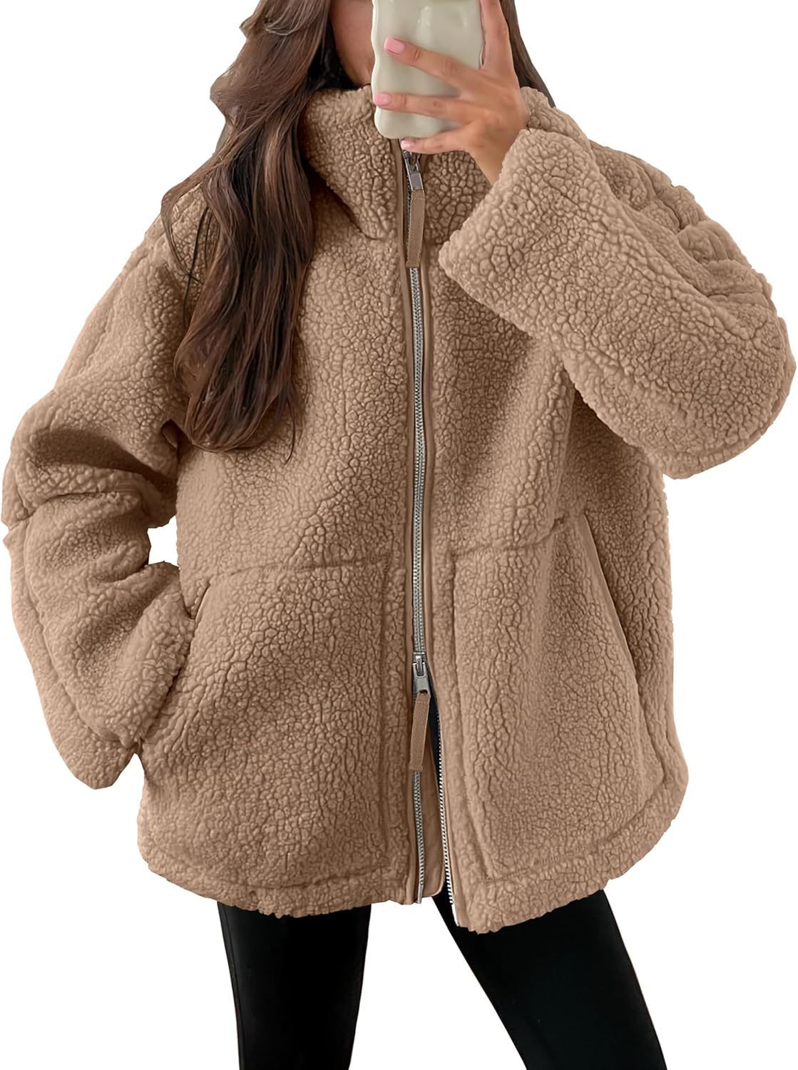 Women's Coat | Loose Fit with Zipper Closure Winter Clothing