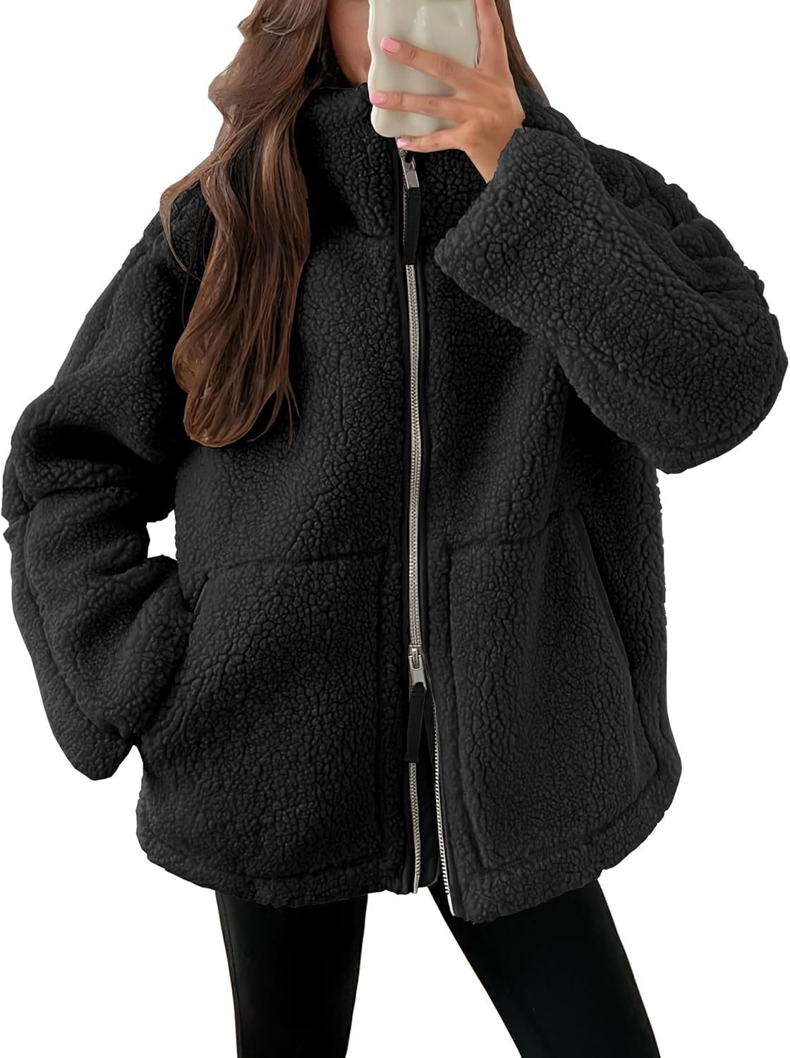 Women's Coat | Loose Fit with Zipper Closure Winter Clothing