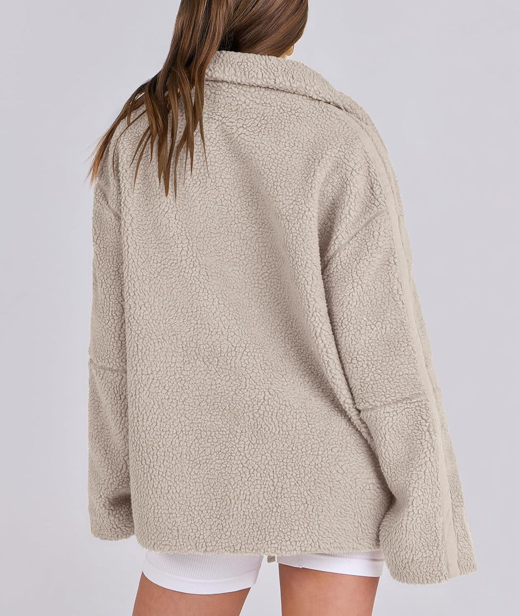 Oversized Zip Front Winter Coat for Women | Casual Outdoor Wear