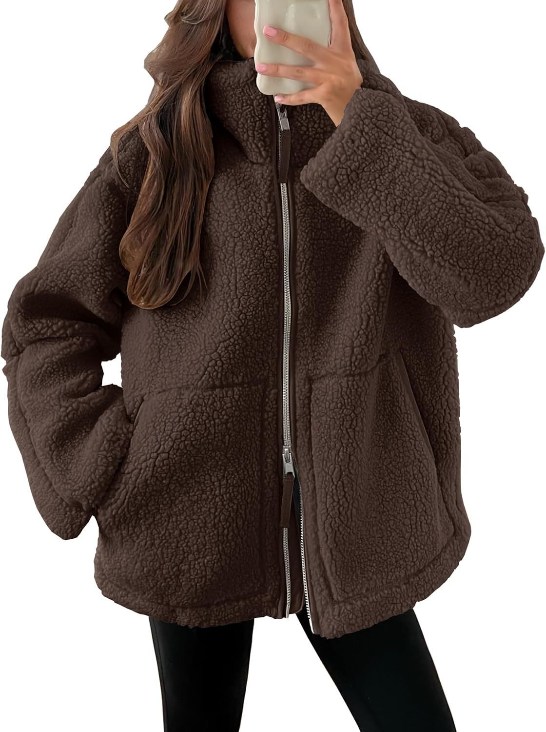 Women's Coat | Loose Fit with Zipper Closure Winter Clothing