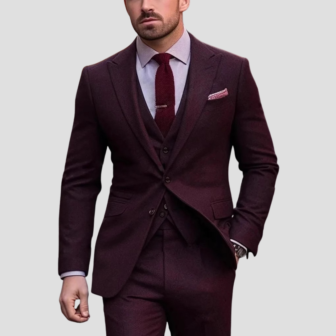Three Piece Slim Fit Mixed Suit for Men | Wedding and Groomsmen Formal Wear