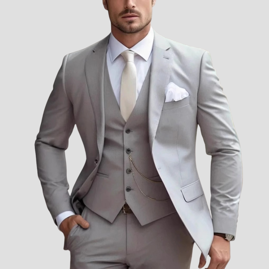 Three Piece Slim Fit Mixed Suit for Men | Wedding and Groomsmen Formal Wear