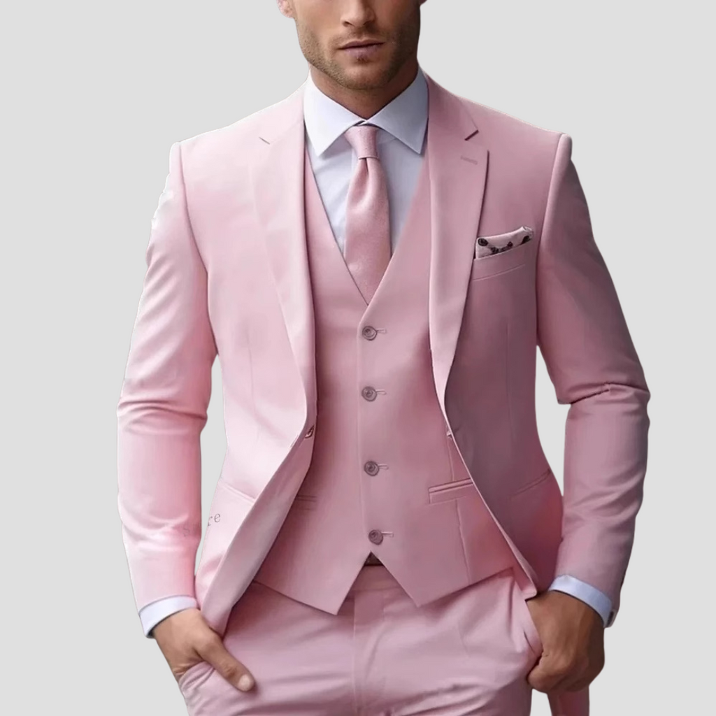 Three Piece Slim Fit Mixed Suit for Men | Wedding and Groomsmen Formal Wear