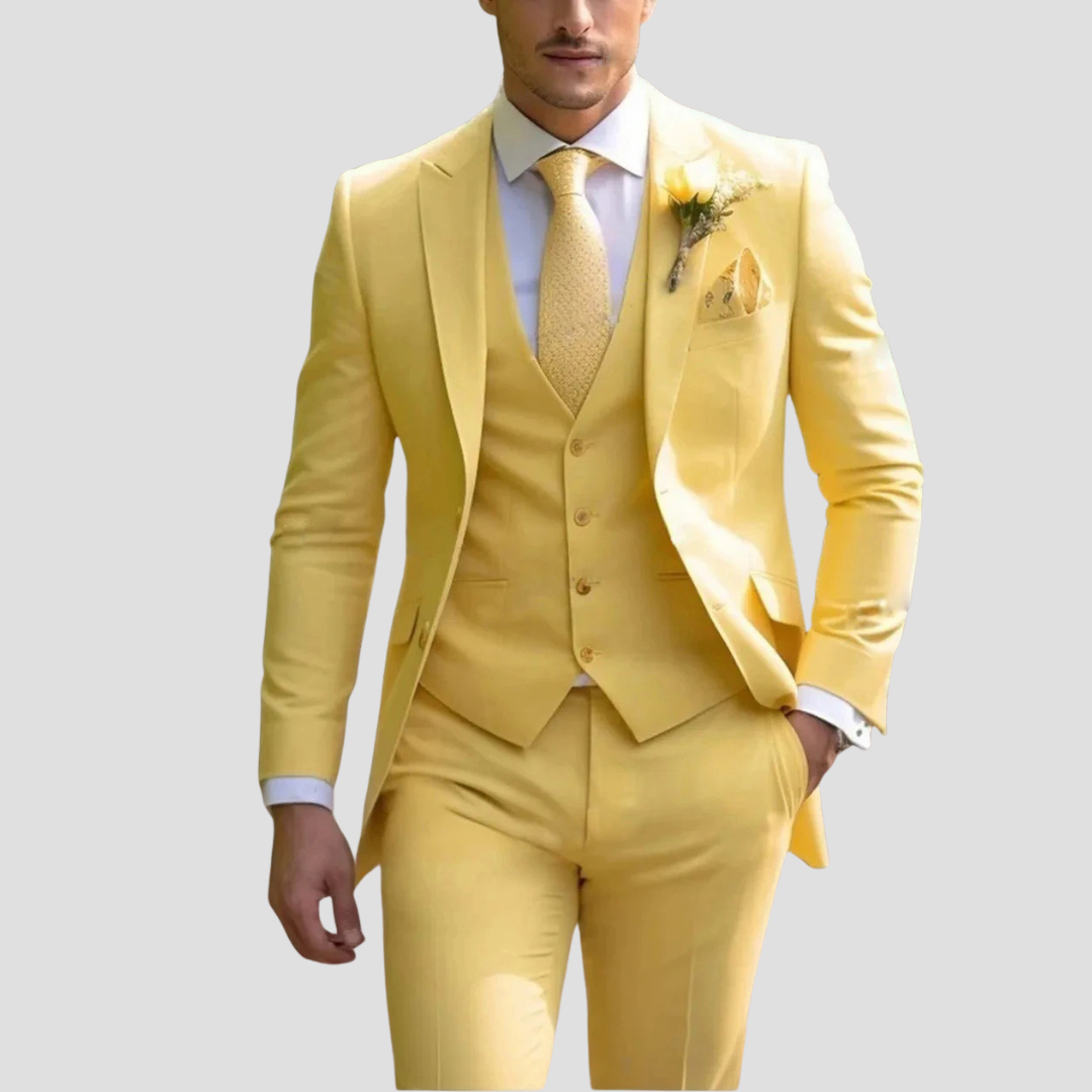Three Piece Slim Fit Mixed Suit for Men | Wedding and Groomsmen Formal Wear