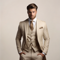 Breathable Three Piece Wedding Suit for Men | Spring Formal Jacket Vest Pants