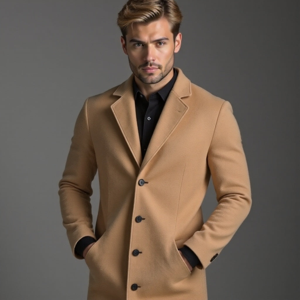 Slim Fit Winter Overcoat for Men | Business Wear