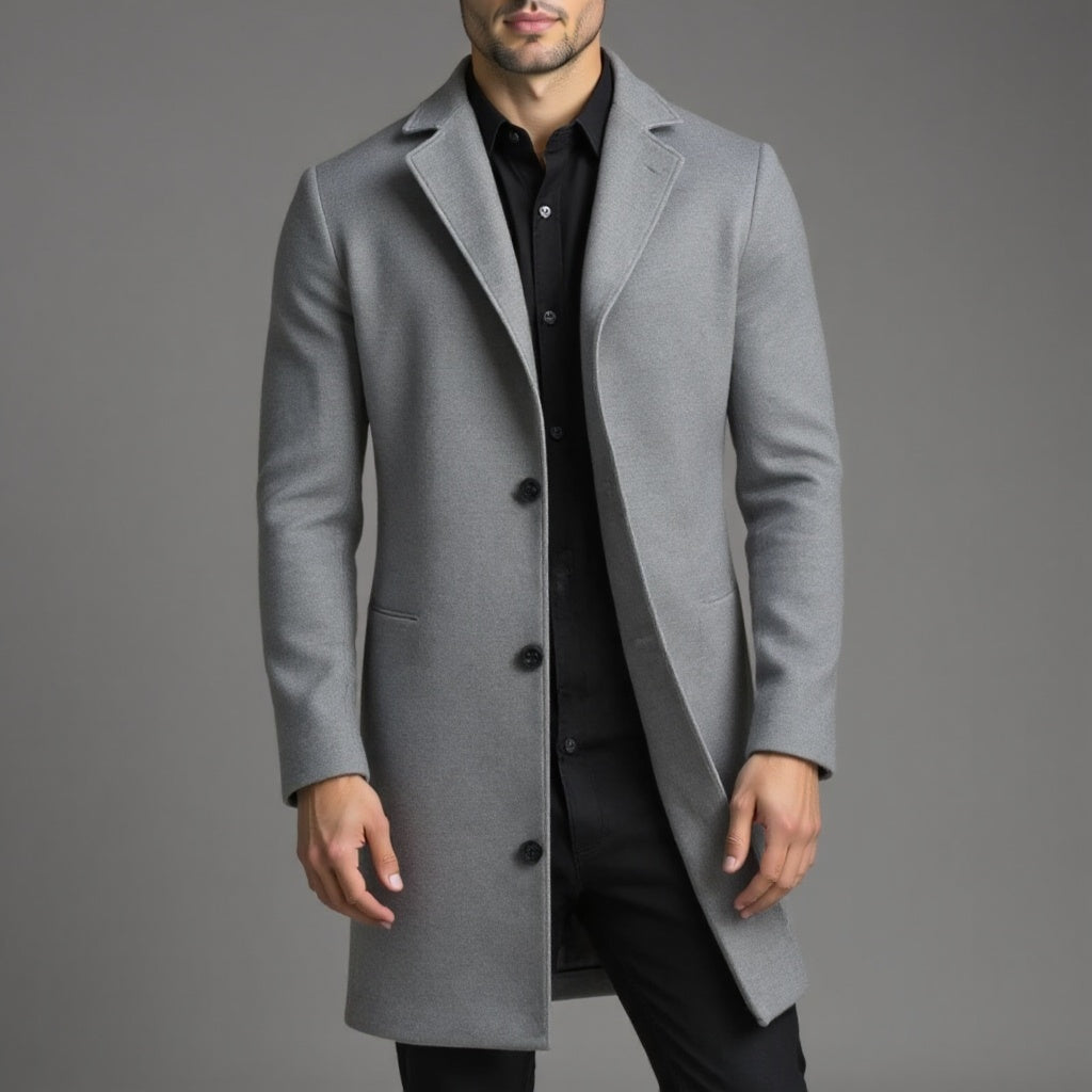 Slim Fit Winter Overcoat for Men | Business Wear