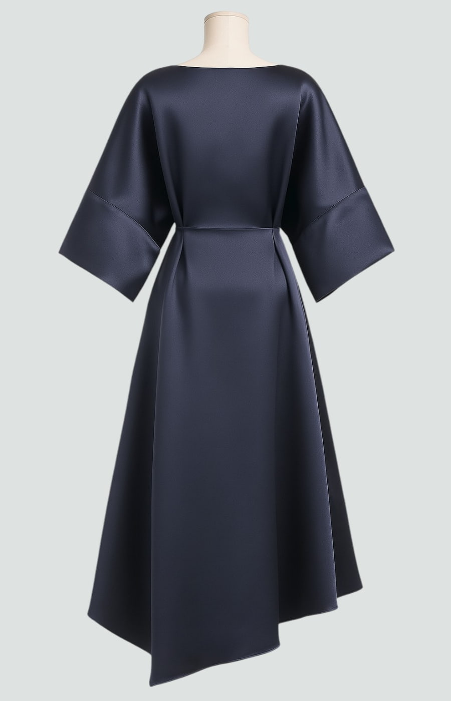 Draped Cape Sleeve Boat Neckline Maxi Dress for Women | Formal Evening Gown