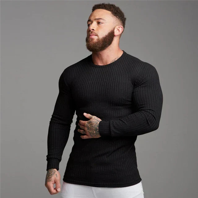 Men's Sweater | Fitted Cut Long Sleeve Winter Clothing Knitwear