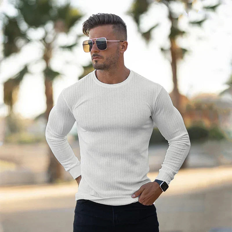 Men's Sweater | Fitted Cut Long Sleeve Winter Clothing Knitwear