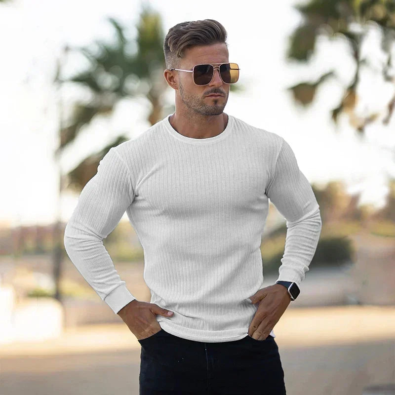 Men's Sweater | Fitted Cut Long Sleeve Winter Clothing Knitwear