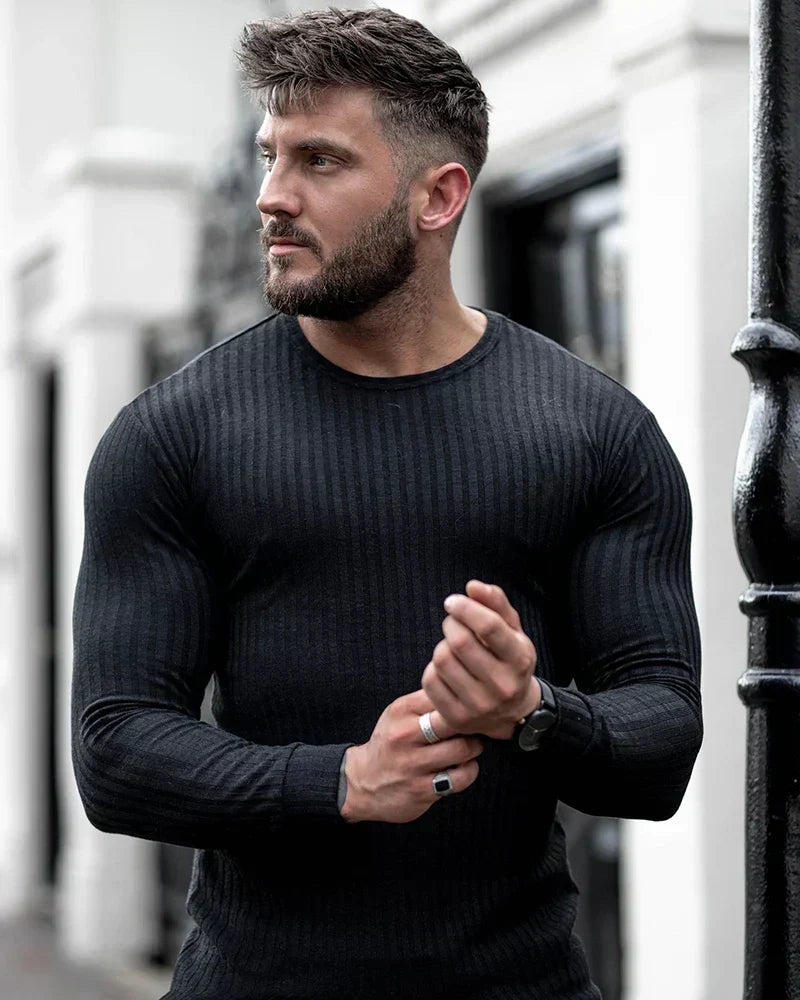 Men's Sweater | Fitted Cut Long Sleeve Winter Clothing Knitwear