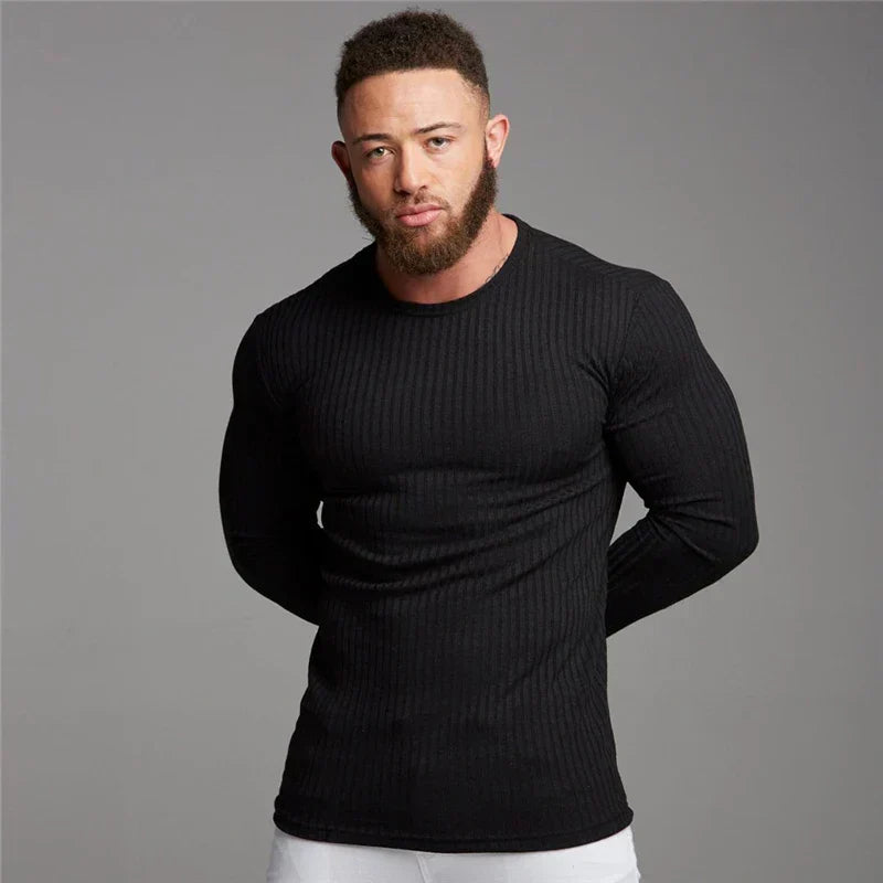 Men's Sweater | Fitted Cut Long Sleeve Winter Clothing Knitwear