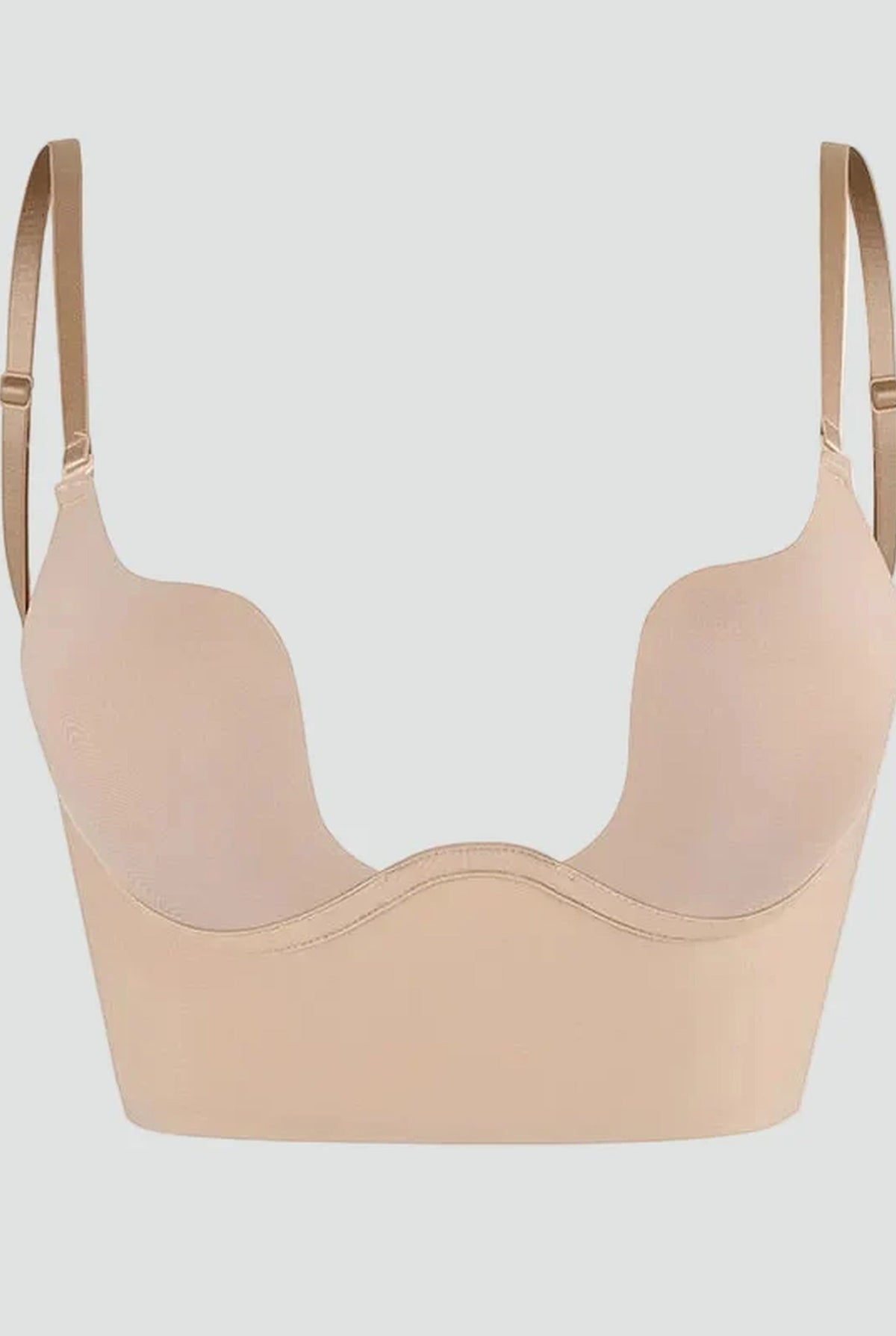 Seamless Backless Push Up Bra with Adjustable Straps for Women