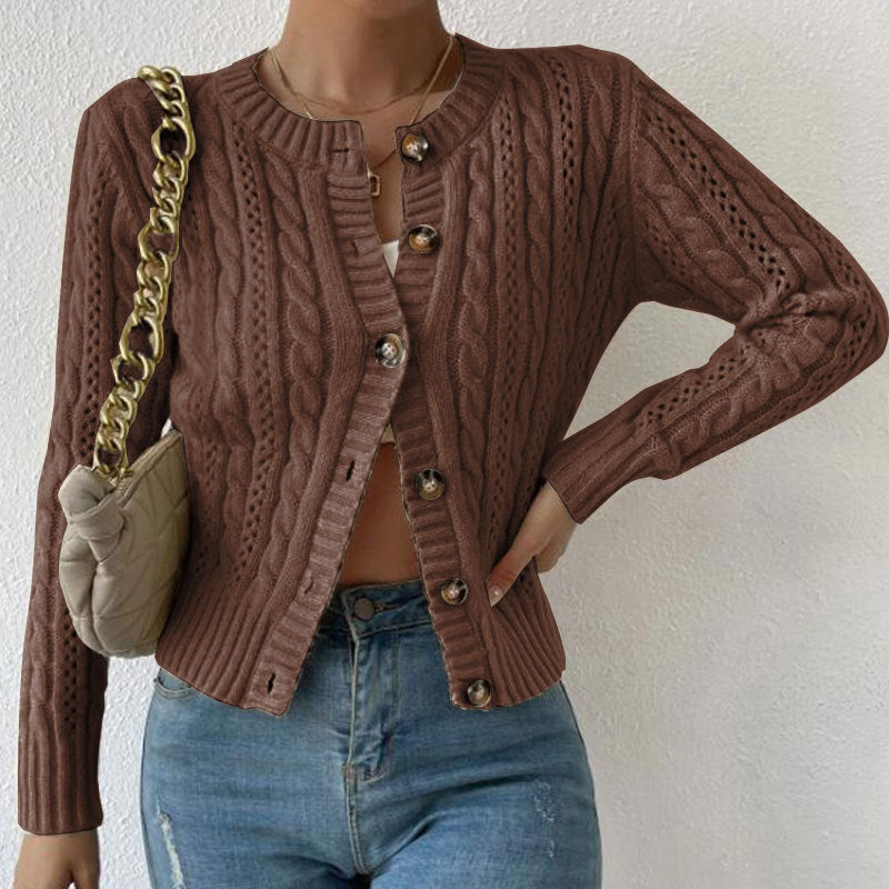 Women's Cardigan | Buttoned with Textured Surface