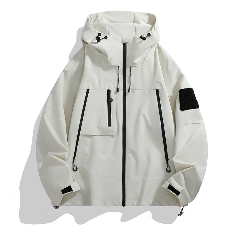 Men's Waterproof Oversized Jacket | Zipper and Hood