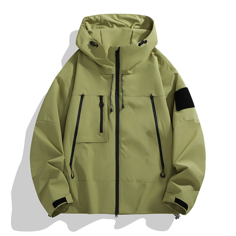 Men's Waterproof Oversized Jacket | Zipper and Hood