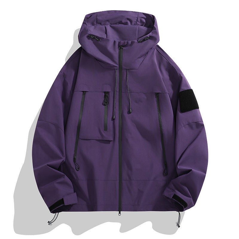 Men's Waterproof Oversized Jacket | Zipper and Hood